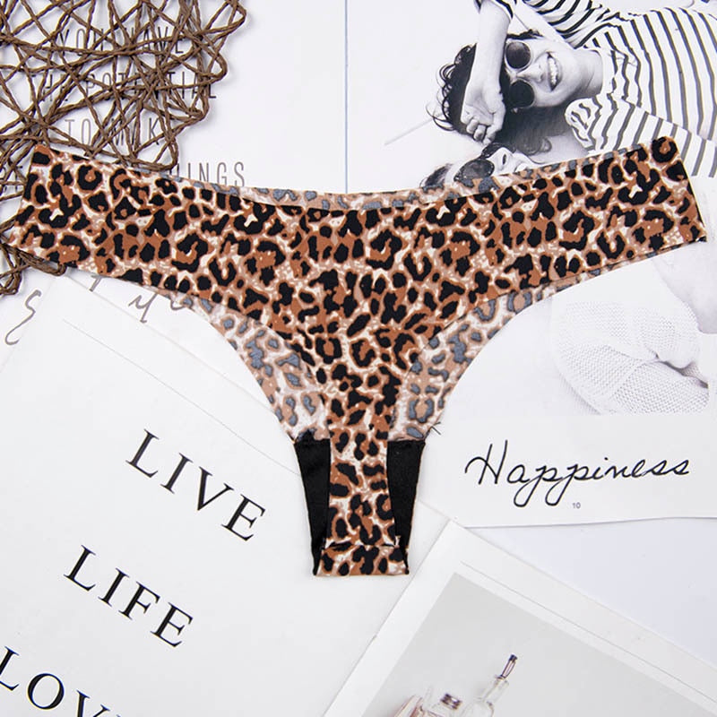 women g-string interest sexy seamless leopard ladies panties lingerie bikini underwear pants thong intimatewear
