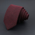 Original High Quality Solid Cotton Handmade Wool Ties Men Necktie Striped Narrow Collar Slim Cashmere Casual Tie Accessories