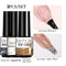LILYCUTE 3 PCS Gel Nail Polish Set Nude Pink Glitter Sequins Matte Effect Gel Long Lasting Base Top Coat Nail Art Design Hybrid