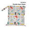 Baby Diaper Bag Cartoon Print Waterproof Wet Dry Nappy Zipper Handbag Stroller Carry Pack Travel Outdoor Wet Diaper Storage Bags