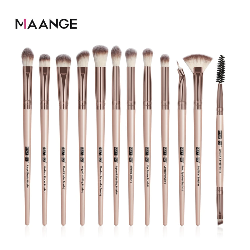MAANGE Pro 3/5/12 Pcs Makeup Brushes Set Eyeshadow Eyeliner Eyelash Eyebrow Brush Beauty Make up Blending Tools Maquiagem