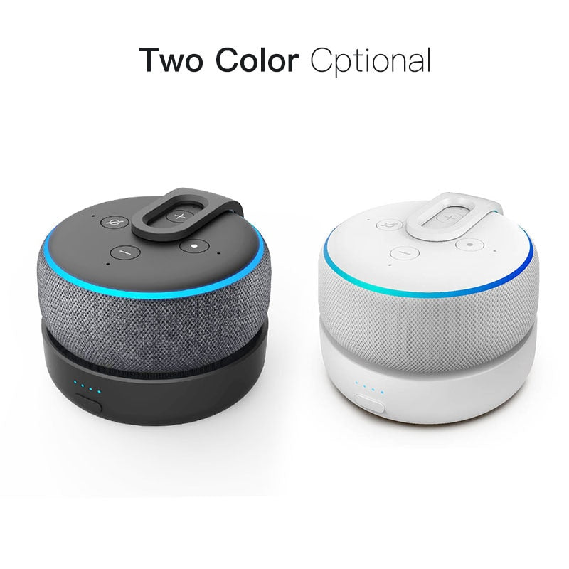 GGMM Original Portable Battery Base For Amazon Echo Dot 3rd Gen Rechargable Docking Station For Alexa Speaker with 8 Hours Play
