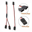 Droyuke 1PCS 15/30/50cm 1to1 1to 2 1 to 3 1 to 4 RC Servo Extension Wire Cable for Futaba JR Male to Female RC Model