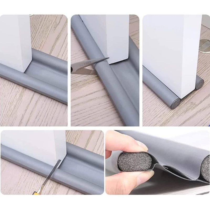 Waterproof Seal Strip Draught Excluder Stopper Door Bottom Guard Double 92/93/95/96*10cm Silicone Rubber Dustproof Soundproof