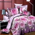 Home textiles cotton Leopard grain rose 3D bedding sets King size 4 Pcs of duvet cover bed sheet pillowcase bedclothes