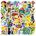 10/50pcs Kawaii Pokemon Anime Stickers Pikachu Stickers Laptop Suitcase Skateboard Guitar Phone Cartoon Stickers Kid Gift Toys