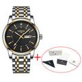NIBOSI Gold Watch for Men Warterproof Sports Mens Watch Top Brand Luxury Clock Male Business Quartz Wristwatch Relogio Masculino