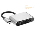 Rankman Type-C to 4K HDMI-compatible VGA USB C 3.0 Hub Adapter for MacBook Nintendo Samsung S20 Dex Huawei P30 Dock Xiaomi 10 TV