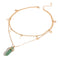 IPARAM Fashion Trend Crystals Necklace Bohemian Hexagon Opal Pendant Necklace Female Hexagon Crystal Necklace Gift 2021 NEW