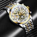 Flywheel Rotating Window Mens Watches Luxury Fashion Luminous Auto Date Men Quartz Watch Waterproof Male Clock relogios Relogio
