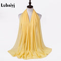Muslim 2021 New Chiffon Hijab Scarf Women Solid Color Soft Long Shawls and Wraps Islamic Head Scarves Fashion turbante mujer