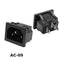 IEC320 C14 Electrical AC Socket 3 pin red LED 250V Rocker Switch 10A fuse female male inlet plug connector 2 pin socket mount