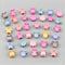30Pcs/Bag Cute Girls Baby Heart Flower Crown Animals Colorful Hair Claws Sweet Hairpins Hair Clips Kid Hair Accessories