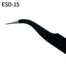 Anti-static precision tweezers set stainless steel ESD tweezers electronic repair soldering iron tool