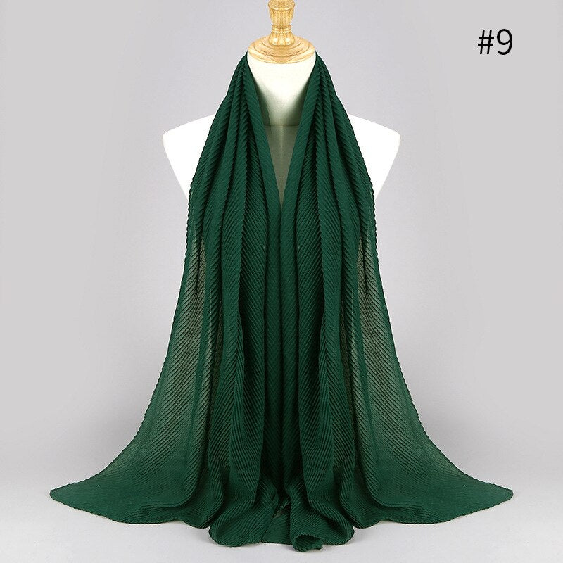 2021 NEW Flocked Bubble Cotton Scarf Hijabs For Muslim Women Soild Color Breathable Islamic Headscarf Arab Head Scarves