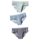 3 Pcs Cotton Panties Sexy Panty Briefs Lace Panties Women Underwear Lingerie Panties for Female Ladies Floral Pantys Underpants