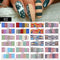 12 Designs Nail Stickers Set Mixed Floral Geometric Nail Art Water Transfer Decals Sliders Flower Leaves Manicures Decoration