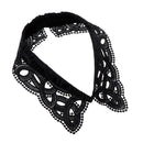 Fashion White Black Lace Fake Collar Blouse Vintage Detachable Shirt False Collar Lapel Blouse Top Women Clothes Accessories