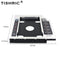 TISHRIC 9.5 12.7mm HDD Caddy Aluminum Universa SATA 3.0 2.5&quot; SSD CD DVD to HDD Case Optibay Enclosure CD-ROM ODD