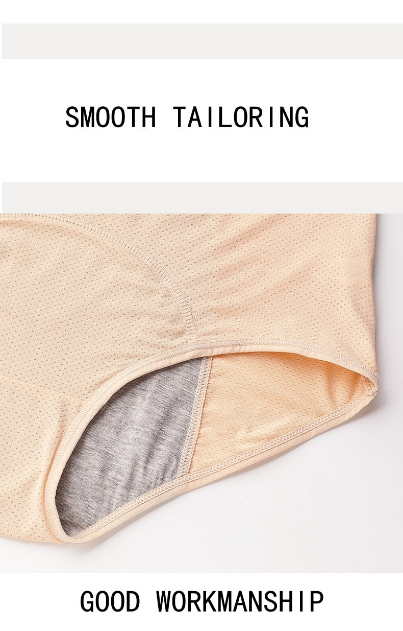 Leak Proof Menstrual Panties Women Underwear Period Cotton Waterproof Briefs Plus Size Female Physiological Breathable Pants