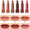 4/6PCS Women Fashion Pumpkin Color Matte Velvet Lipstick Set Moisturizer Sexy Lip Stick Makeup Beauty Cosmetic