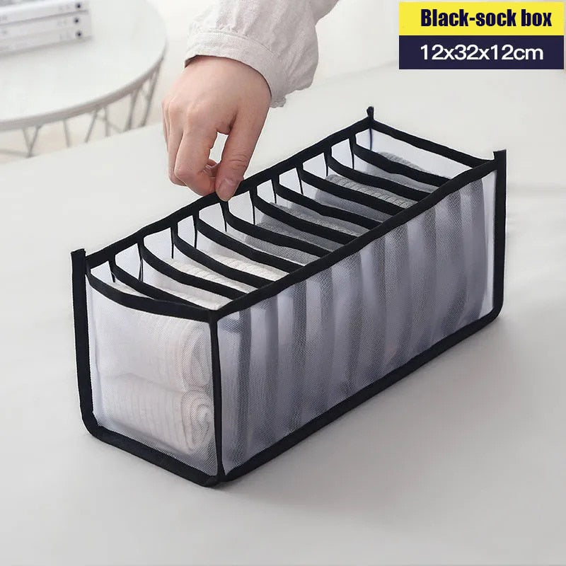 Underwear Storage Organizer for Clothes Separated Socks Shorts Bra Storage Boxs Dormitory Closet Organizer Drawer Washable