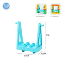 Blocks Amusement Park Accessory Slide Ladder Swing Seesaw Carousel Big Large-particle City Building Children&