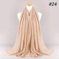 2021 NEW Flocked Bubble Cotton Scarf Hijabs For Muslim Women Soild Color Breathable Islamic Headscarf Arab Head Scarves