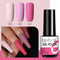 LILYCUTE 3 PCS Gel Nail Polish Set Nude Pink Glitter Sequins Matte Effect Gel Long Lasting Base Top Coat Nail Art Design Hybrid