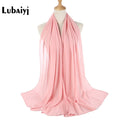 Muslim 2021 New Chiffon Hijab Scarf Women Solid Color Soft Long Shawls and Wraps Islamic Head Scarves Fashion turbante mujer