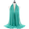 Muslim new Bubble Chiffon Hijab Scarf Women Solid Color Soft Long Shawls and Wraps Georgette Islamic Head Scarves Ladies Hijabs