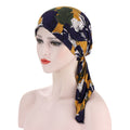 2021 New Elastic Fashion Turban Hat Solid Color Women Warm Winter Headscarf Bonnet Inner Hijabs Cap Muslim Hijab femme Wrap Head