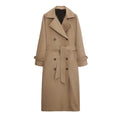 DiYiG WOMAN 2021 autumn new women&#39;s clothing retro casual loose double-breasted fashion overknee trench coat