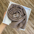 Wome&#39;s Scarves Malaysian Muslim Hijabs Wraps Pearl Chiffon Plain Solid Color Arab Modest Headscarf Rectangle Long Shawl 175x70cm