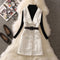 Vintage Mid-Length Plaid Tweed Vest Jacket Women 2 Piece Set Elegant Pearl Button Belted Unlined Waistcoat And Knitted Sweater