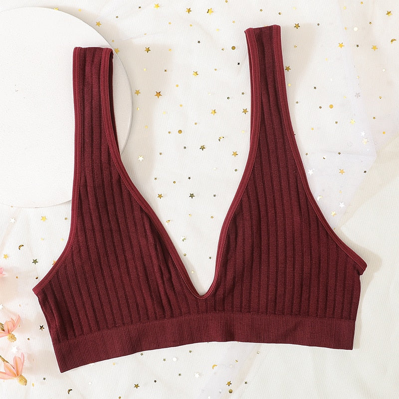 Seamless Bra Sports Bras For Women Plunge Bra Top Female Brassiere Deep V Sexy Women Underwear Backless Bralette Lingerie