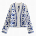 Embroidery Women Blouse Summer 2022 New Fashion Long Sleeve Female Smock Shirt Top Clothing Wears