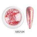 Crystal Fire Opal Flakes Nail Sequins Purple Holographic Glitter DIY Chrome Powder for Spring Nails Manicure Paillettes GL1857