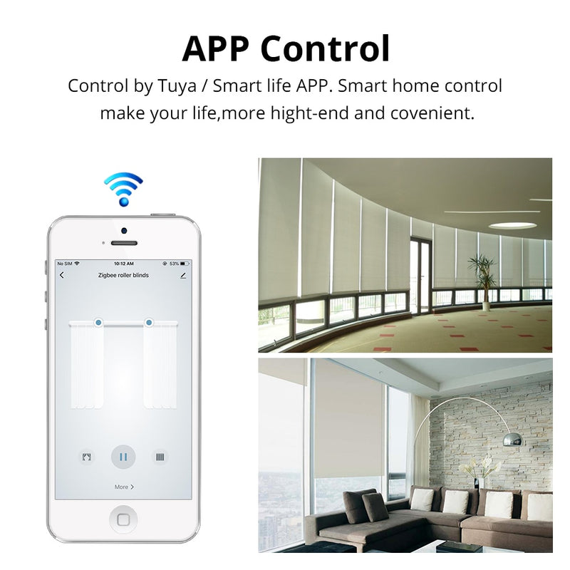 Zemismart Tuya Zigbee Roller Shade Motor 38mm Tube Electric Engine Shutter Rod Alexa Google Home Voice Control Smartthings
