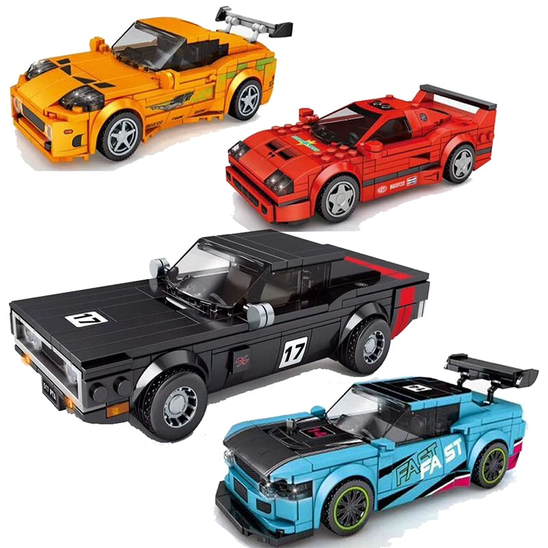 Racing Car City Speed Champions Sports Model Building Blocks DIY Bricks Kids Toy Classic Rally Super Racers Vehicle f1 technique