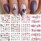 12 Designs Nail Stickers Set Mixed Floral Geometric Nail Art Water Transfer Decals Sliders Flower Leaves Manicures Decoration