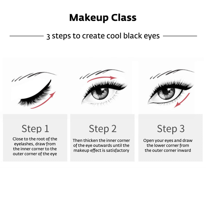 Waterproof Quick Dry Liquid Eyeliner Sweatproof Anti-oil Smudge-Proof Long-lasting Black Eyeliner Pencil Beauty Eyes Makeup Tool