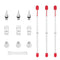 0.2mm, 0.3mm, 0.5mm Airbrush Nozzle Airbrush Needle Nozzle Cap Replacement Parts for Airbrush Spray Gun Sprayer Accessories