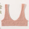 Sexy Seamless Bra Wire Free Brassiere Rib Bralette Women&