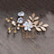 MOLANS Luxury Hairpin For Women Hair Combs Headdress Prom Bridal Wedding Crown Elegant Hair Accessories Gold Leaves Headwear 1PC