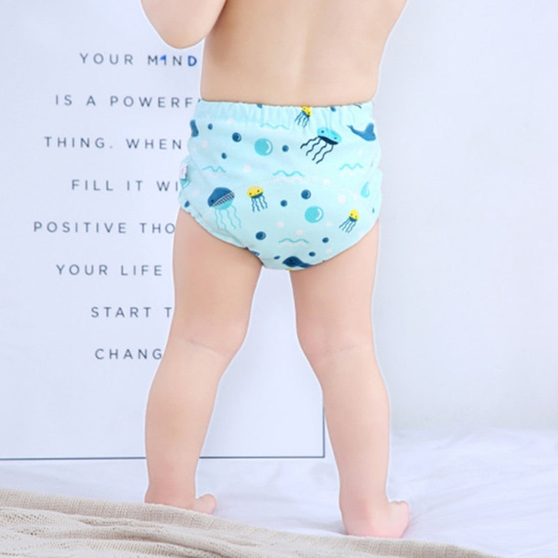 Hot 6 Layer Waterproof Reusable Cotton Baby Training Pants Infant Short Underwear Cloth Baby Diaper Nappies Panties for Children