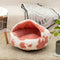 Winter Long Plush Pet Cat Bed Round Cat Cushion Cat House 2 In 1 Warm Cat Basket Cat Sleep Bag Cat Nest Kennel For Small Dog Cat