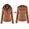 Gothic Faux Leather Jacket Women 2019 Hoodies Winter Autumn Motorcycle Jacket Black Outerwear Faux Leather PU Basic Jacket Coat
