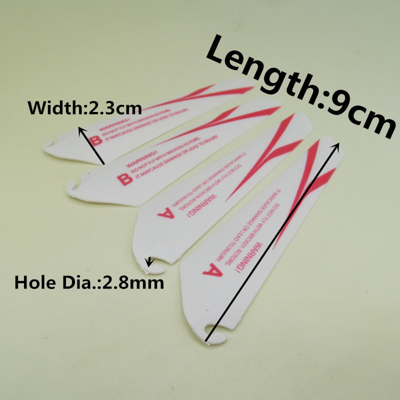 4pcs AB 9CM spare blades Fans Props for r/c mini helicopter rotor rc CH002 CH023  Drone Copter Toys Spare Parts Accessories