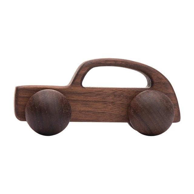1PC Baby Toy Beech Wood Blocks Cartoon Car Educational Montessori Toys Children Teething Play Gym Baby Birthday Gift Products